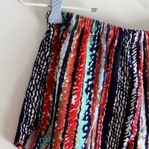 High waisted flared shorts